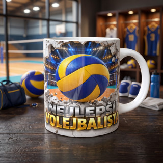 Keramický hrnek „Nejlepší volejbalista“ – 330 ml
